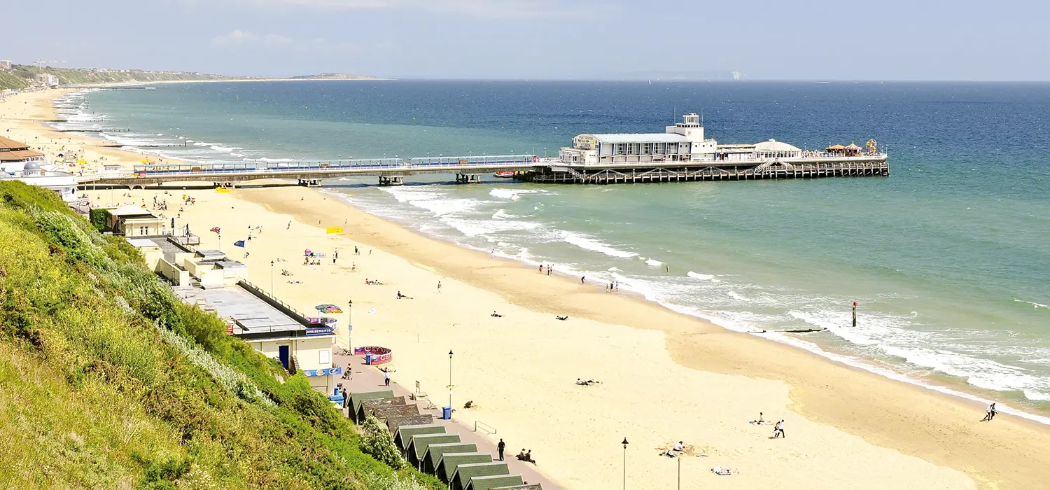 Playa de Bournemouth. Cursos de inglés en Bournemouth por Where&What