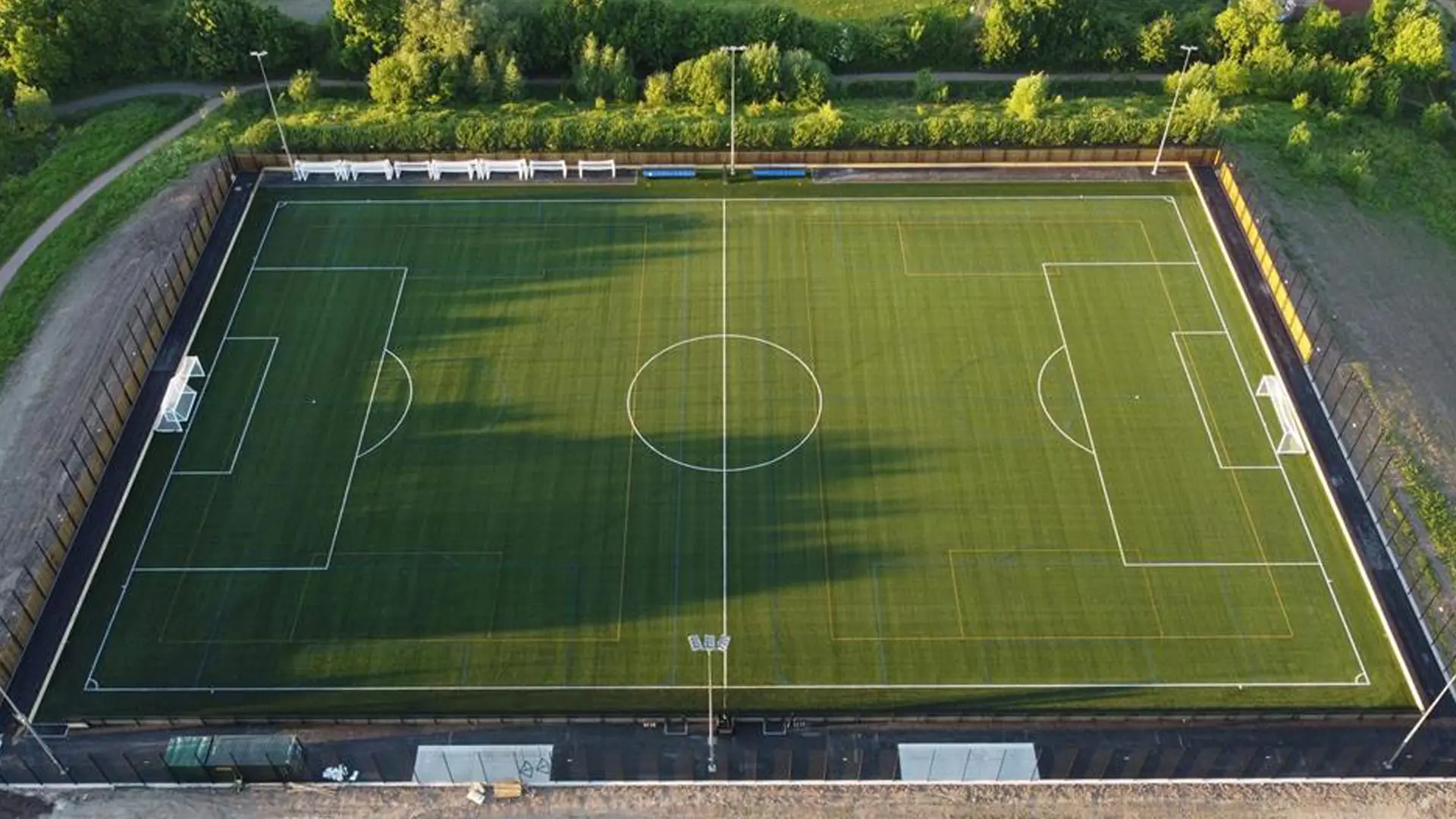 campo de futbol en el curso escolar en Inglaterra de Ackworth School