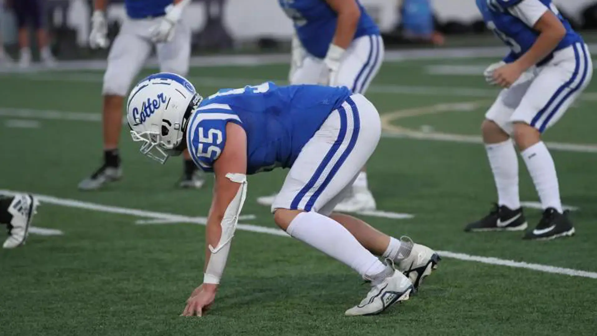 partido de futbol americano en el curso escolar en estados unidos en Cotter Schools