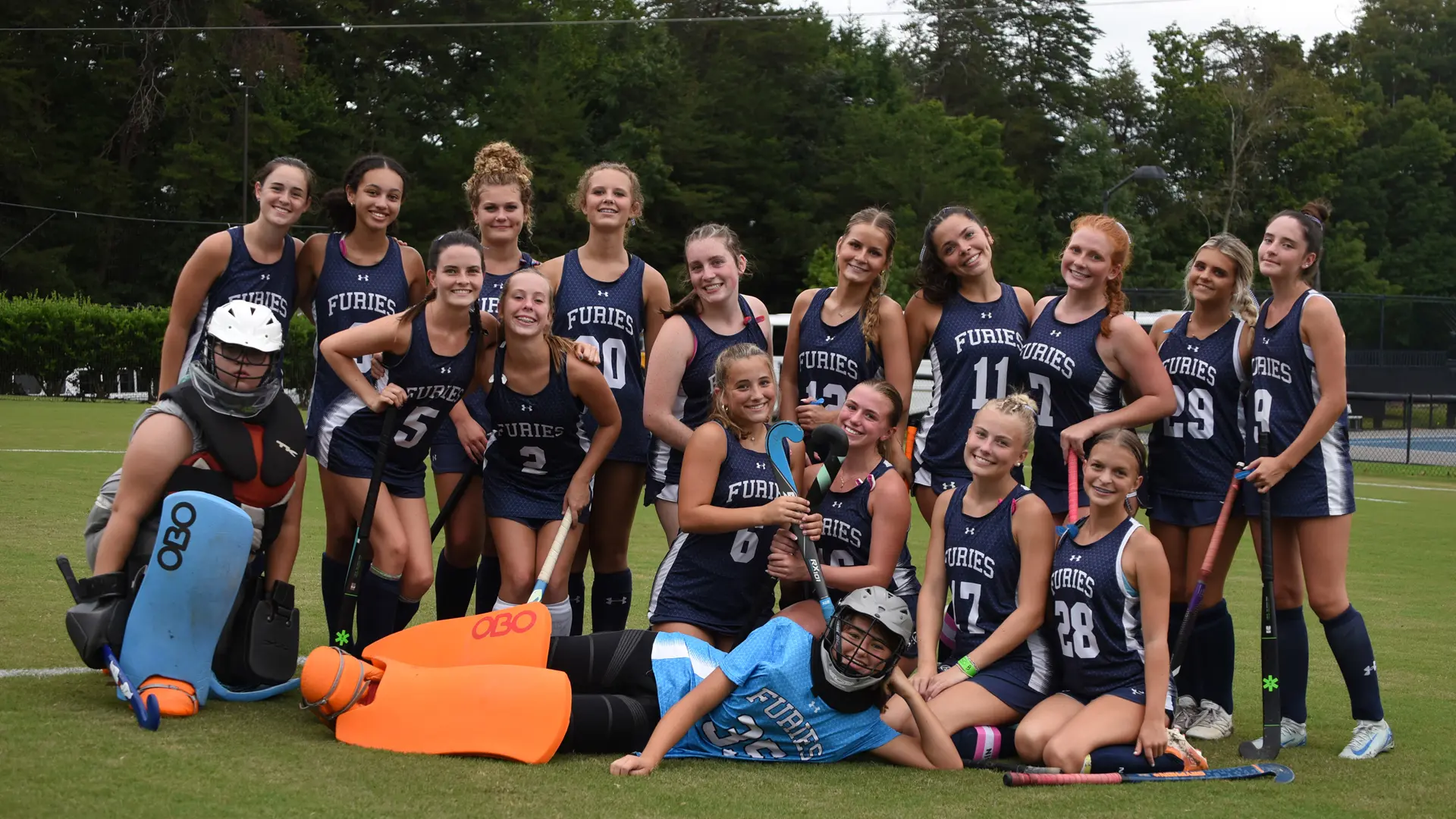 equipo deportivo femenino en el curso escolar en estados unidos en Forsyth Country Day School