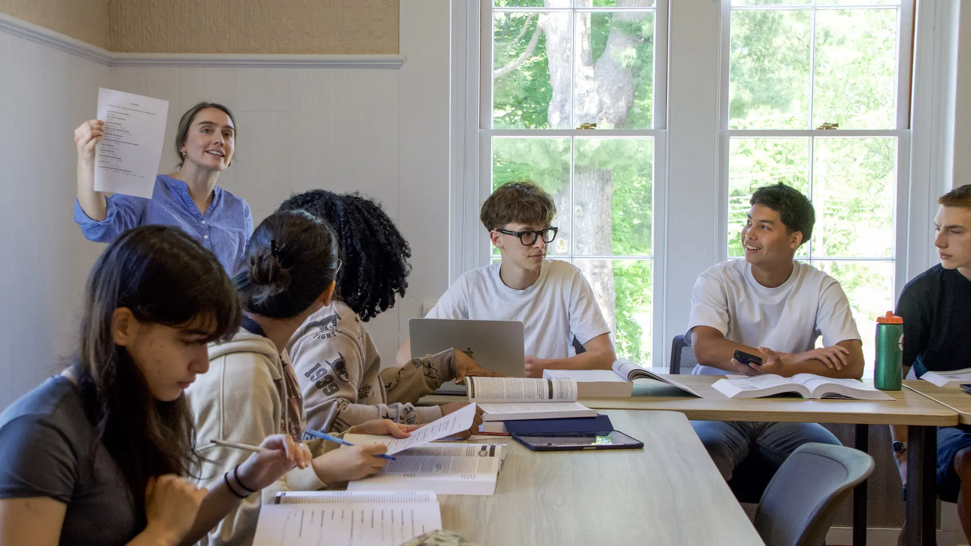 alumnos en clase reducida en el curso escolar en estados unidos en Fryeburg Academy