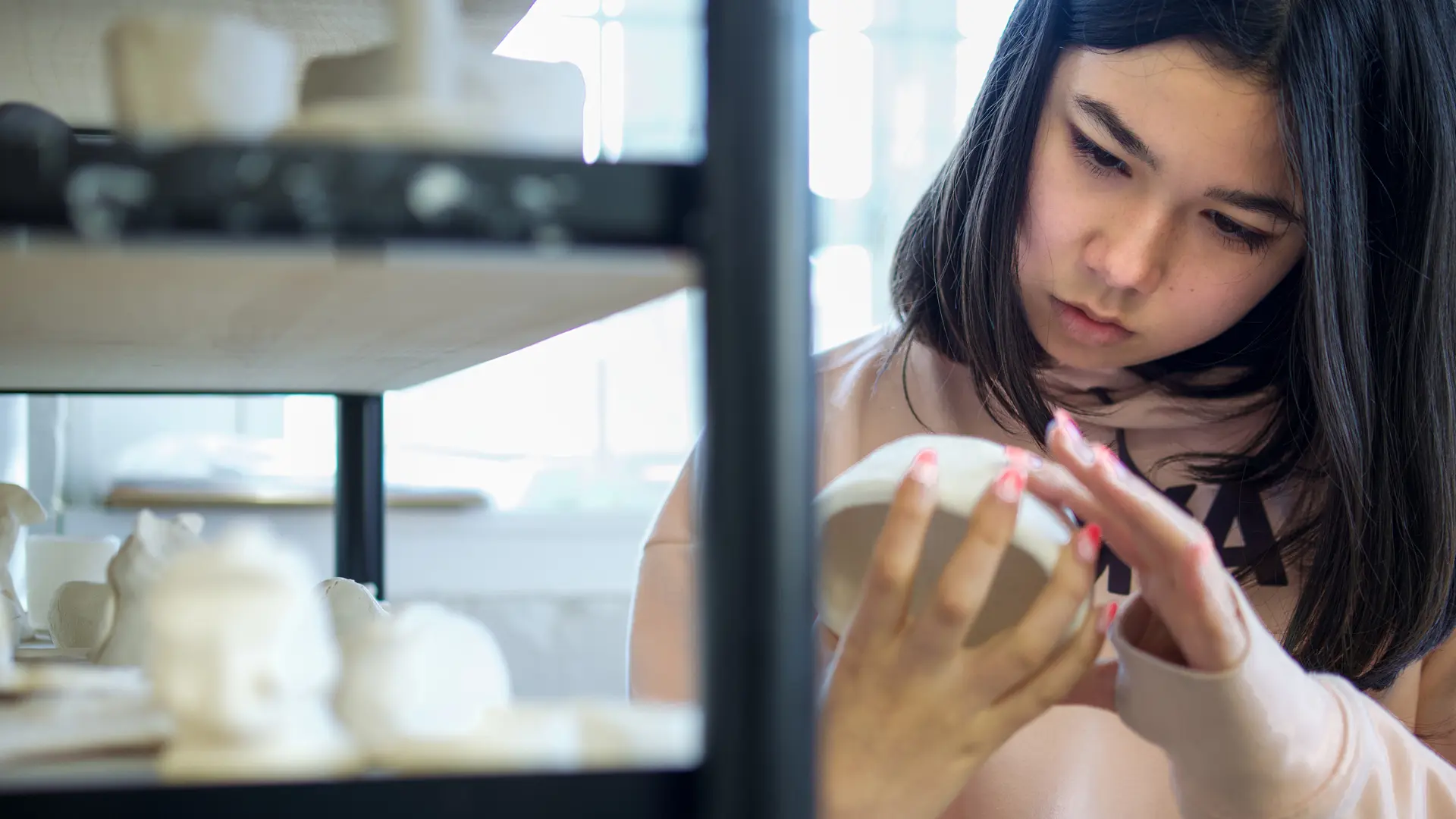 clase de ceramica en el curso escolar en estados unidos en Fryeburg Academy