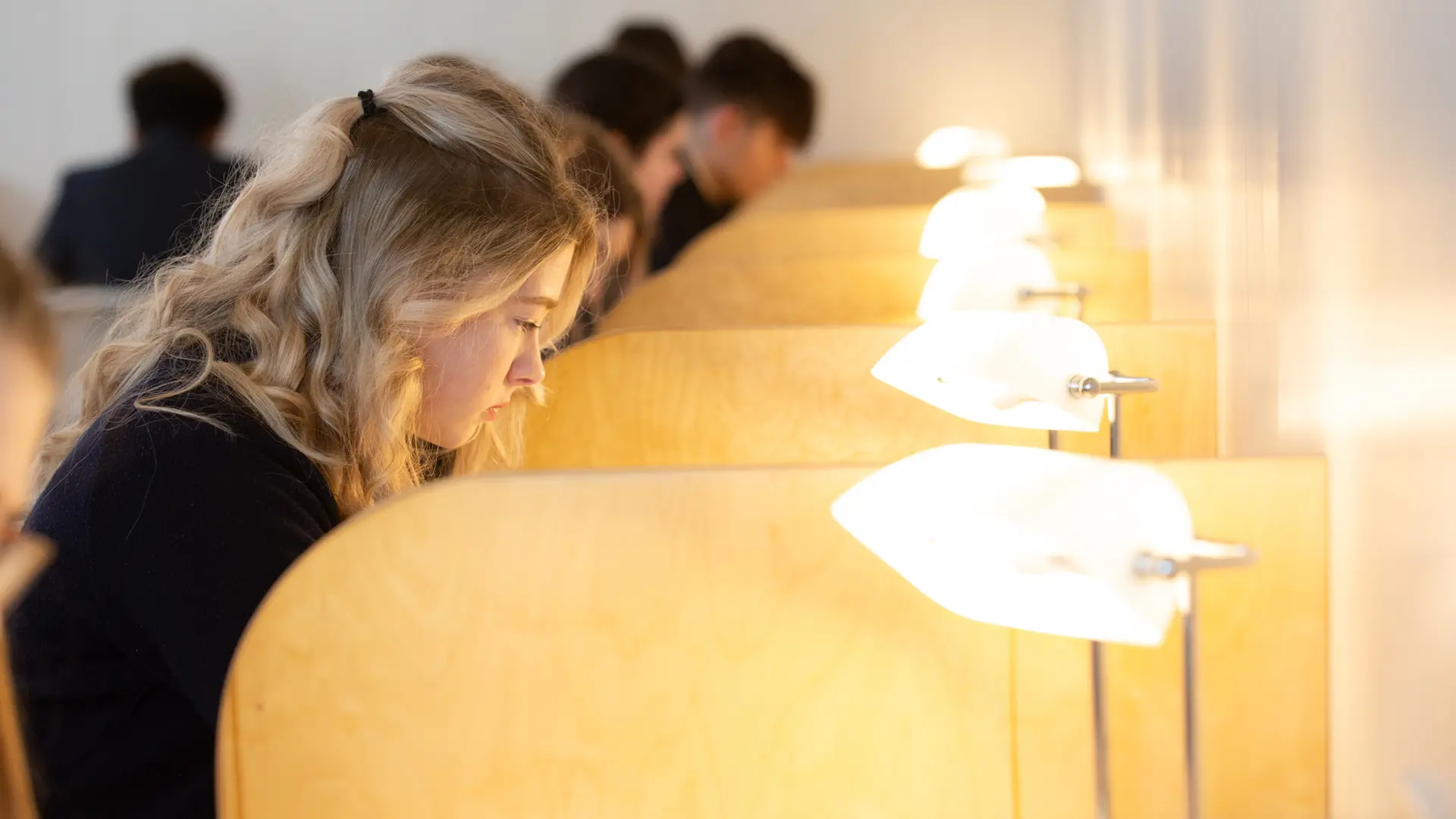 espacio de estudio individual en el curso escolar en inglaterra en Rockport School