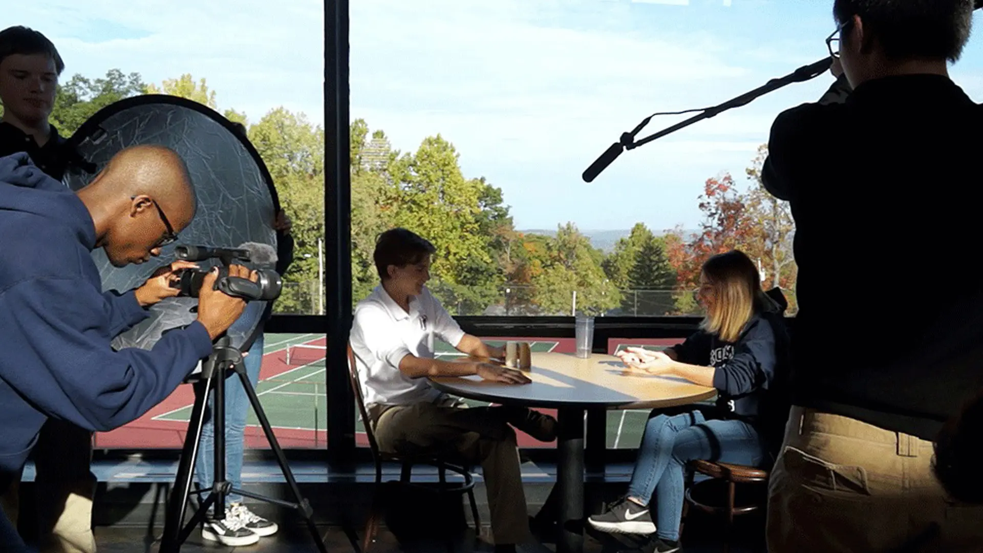 clase de audiovisuales del curso escolar en estados unidos de The Storm King School